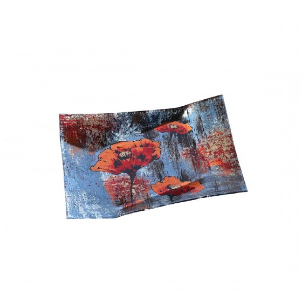 Photo de Plat rect Coquelicot roug