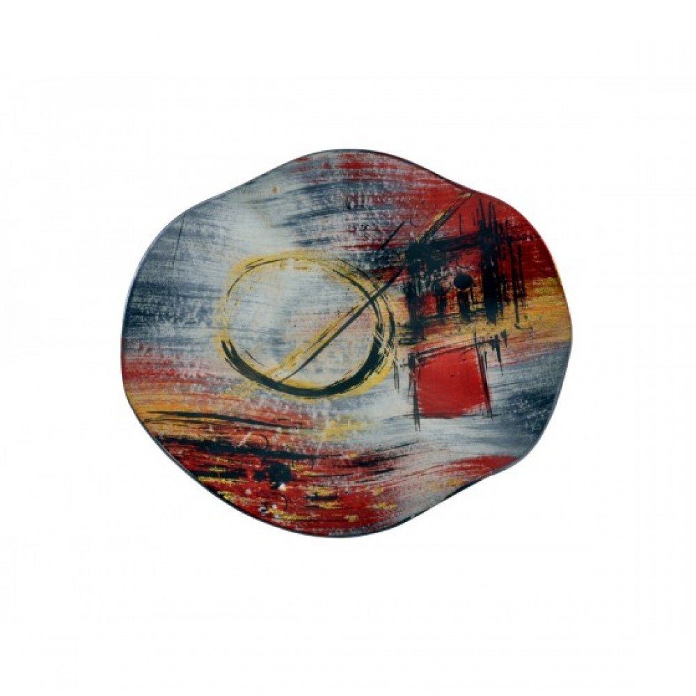 Photo de Plat rond decor formes ab