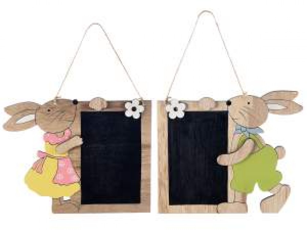 Photo de Lapin en bois coloré avec