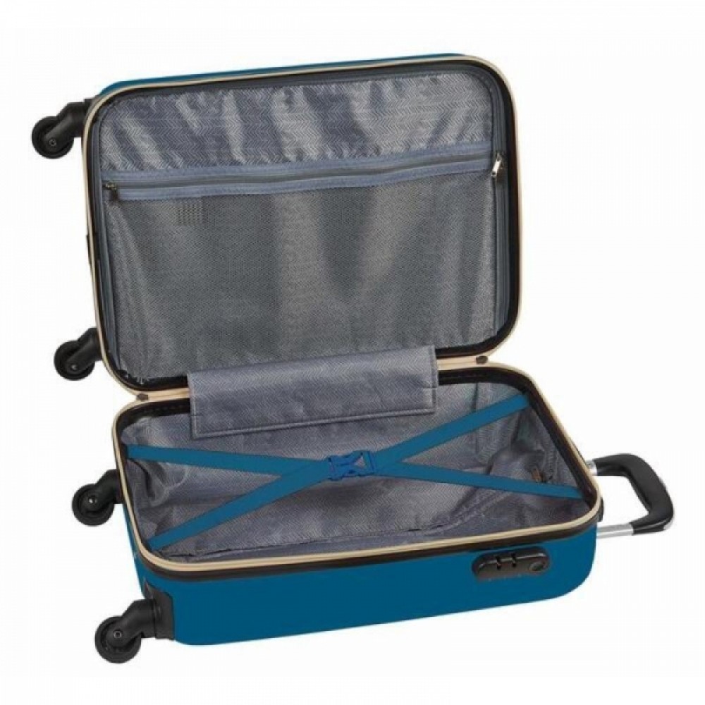 Valise cabine National Geographic Explorer Bleu Marron 20'' (34.5 x 55 x 20 cm)