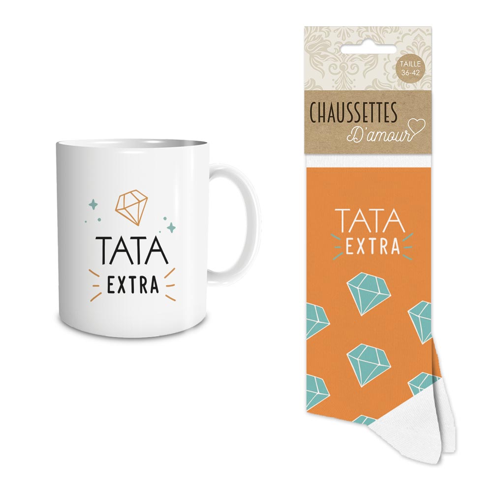 Coffret mug chaussettes Tata extra