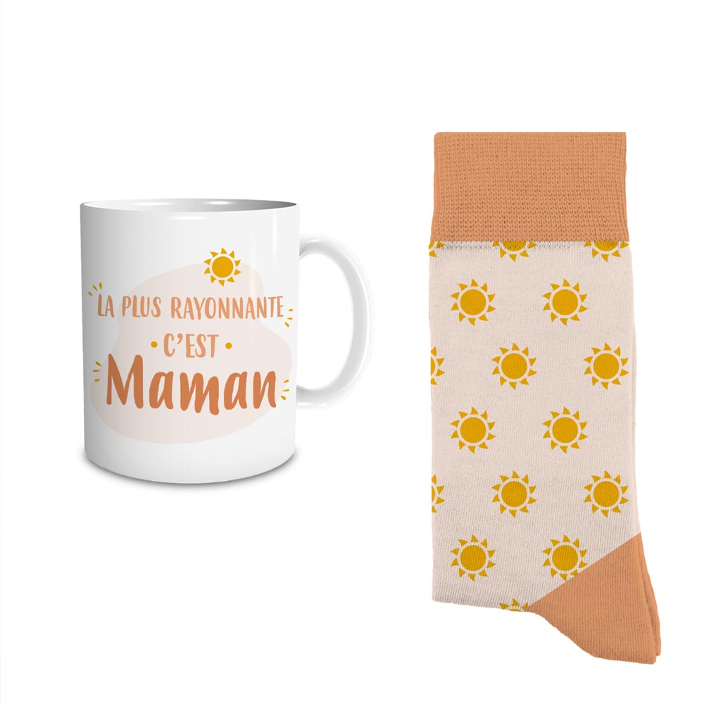 Coffret mug chaussettes C'est Maman