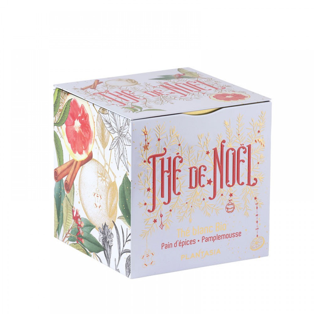 Photo de Cube métal Thé de Noël bl