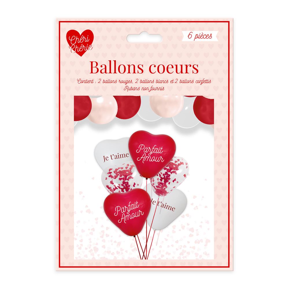 Photo de Ballons Coeur 6pcs Saint