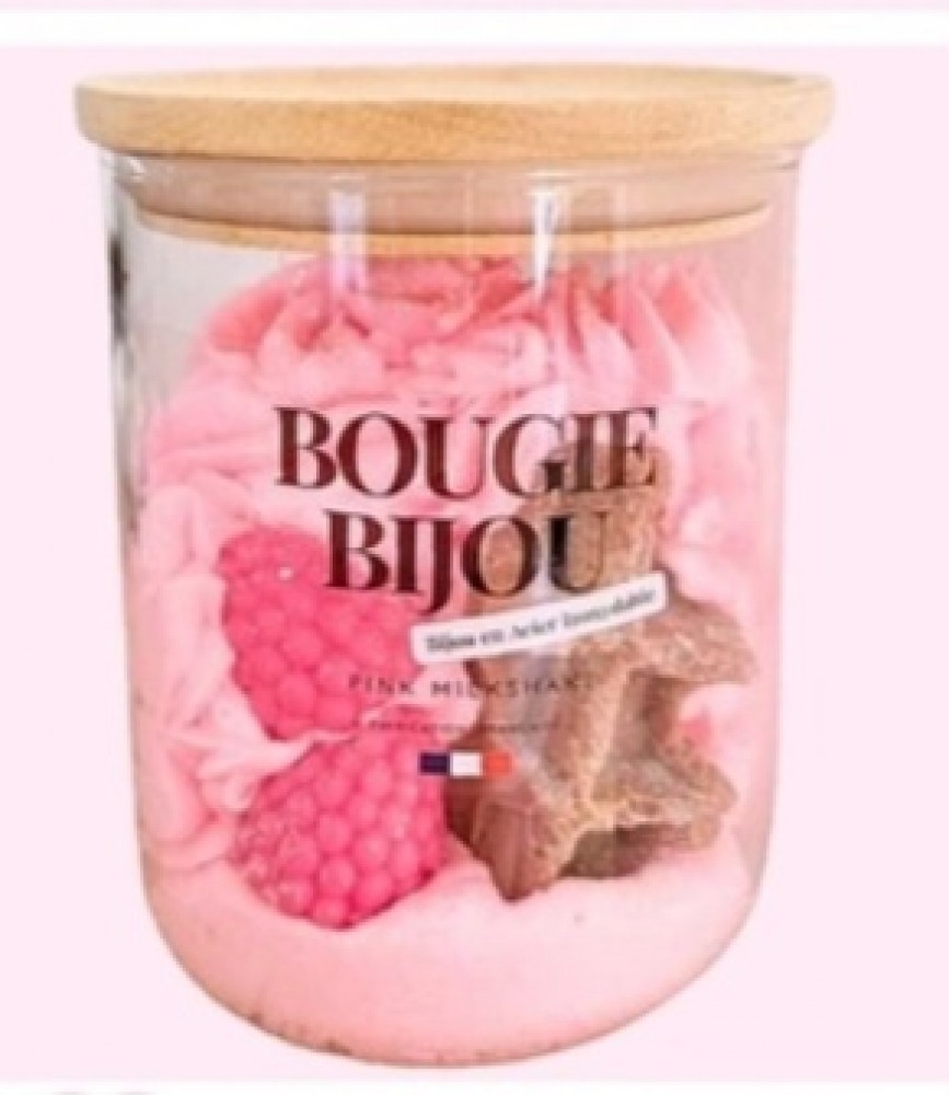 Photo de Bougie bijou bois pink mi