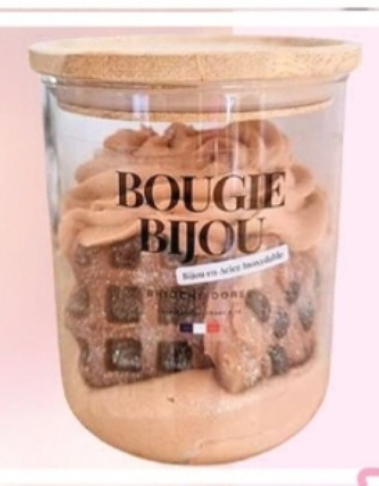 Photo de Bougie bijou bois brioché