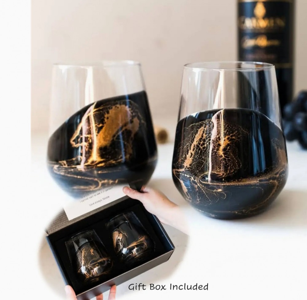 Photo de Lot de 2 verres Black Emb