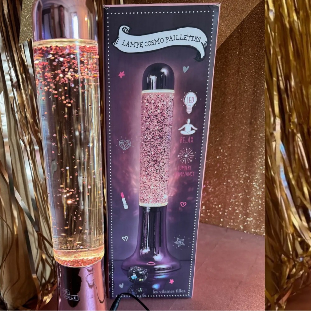 Photo de Lampe lava cosmo paillett