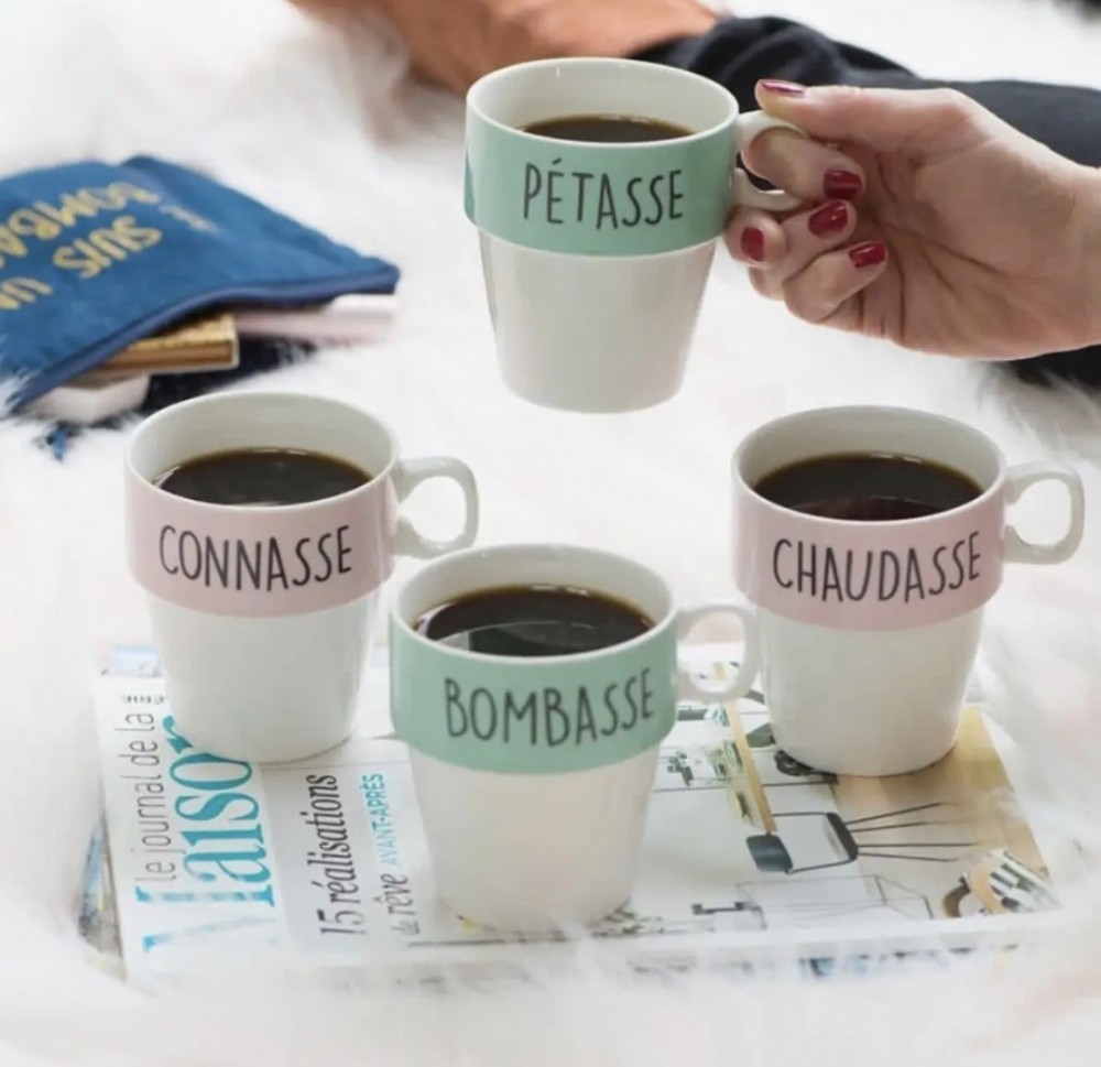 Photo de Lot de 4 tasses avec supp