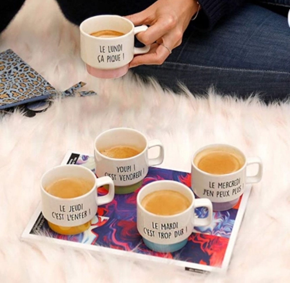Photo de Coffret de 5 tasses pour