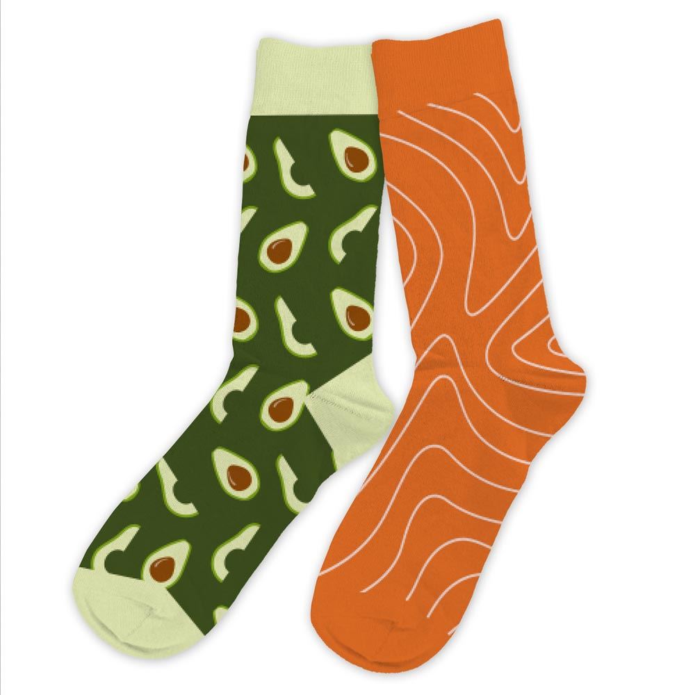 Photo de Chaussettes avocat/saumon