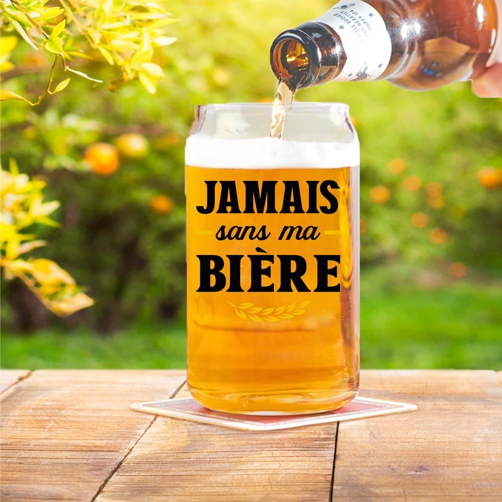 Verre canette biere jamais...biere