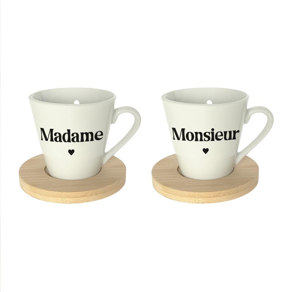 Coffret tasse cafe duo mr mme