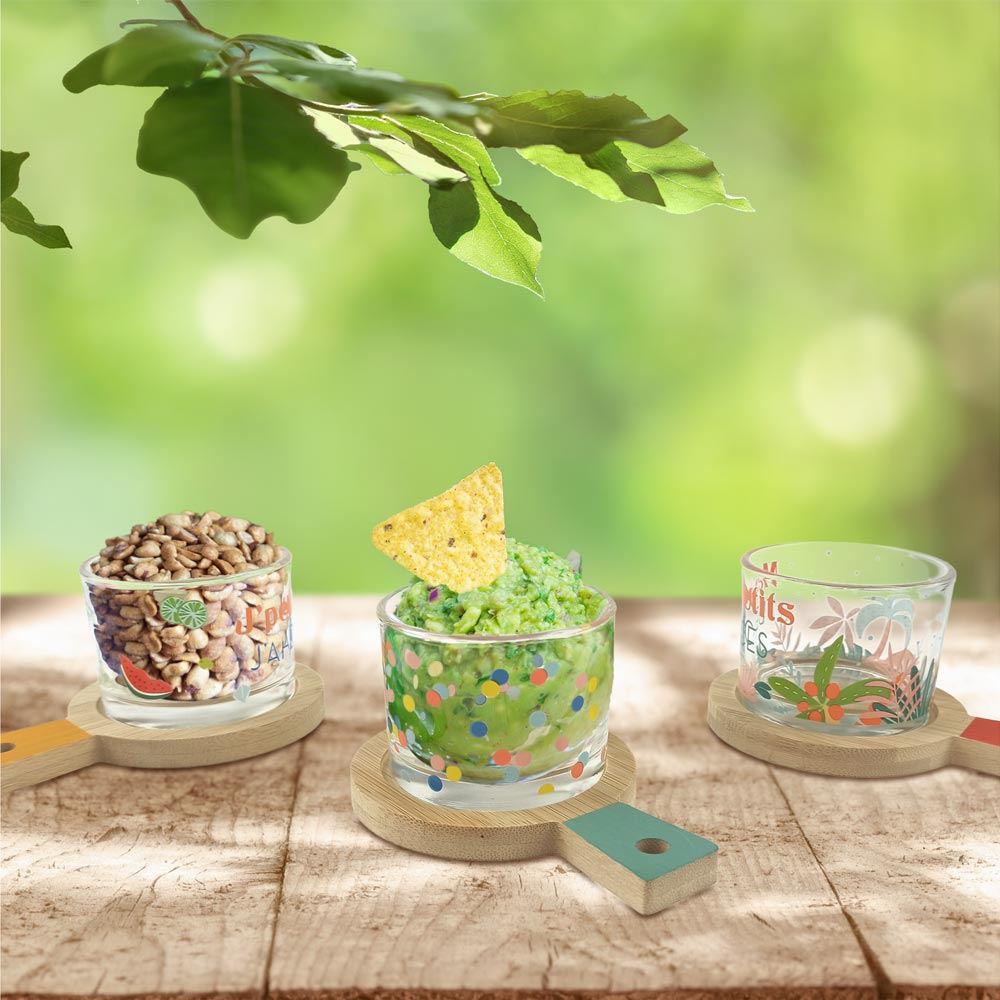 Coffret service apero 3 ramequins