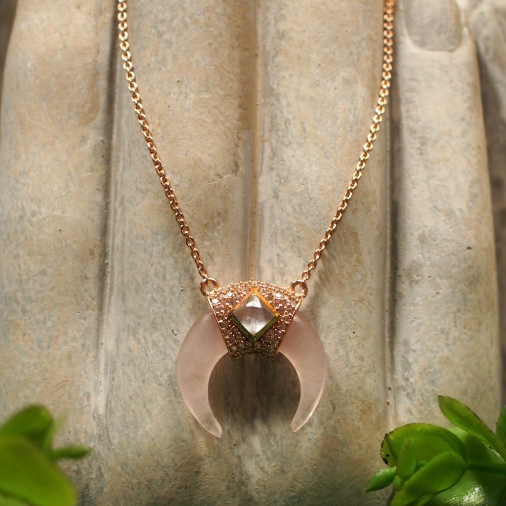 Halskette Roségold Horn