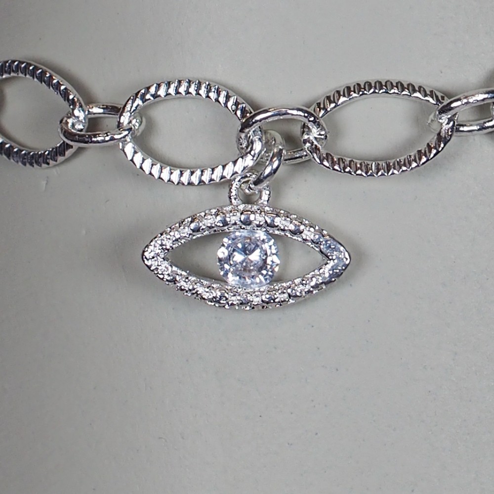 Bracelet Oeil Blanc Argent