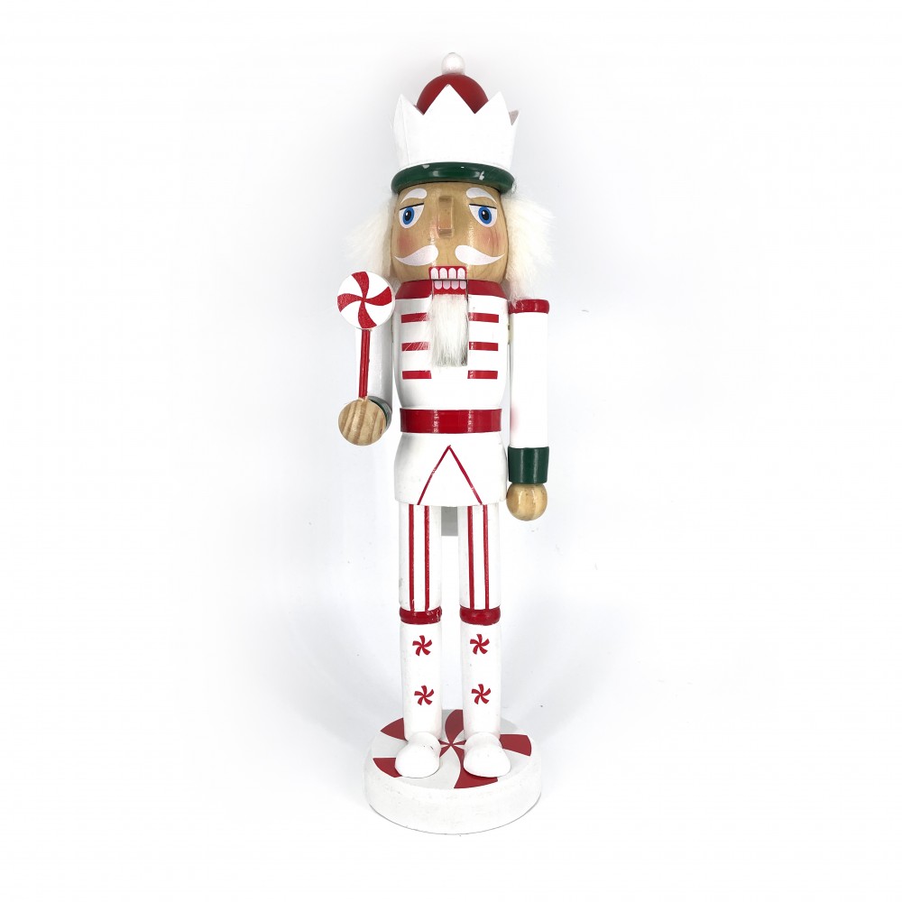 WOODEN SOLDIER 9X8X36CM 2STD RED/GREEN