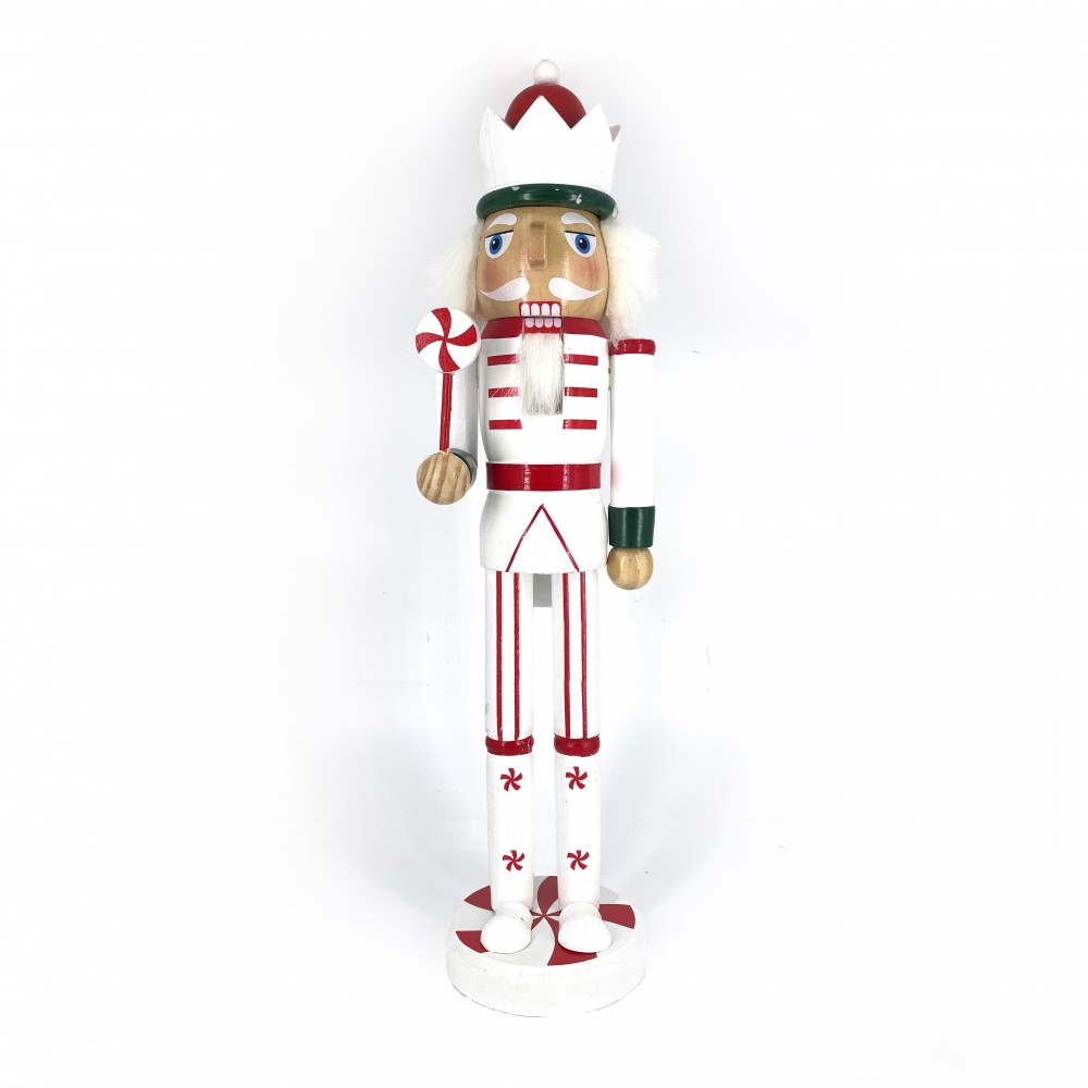 WOODEN SOLDIER 10X9X55CM 2STD RED/GREEN