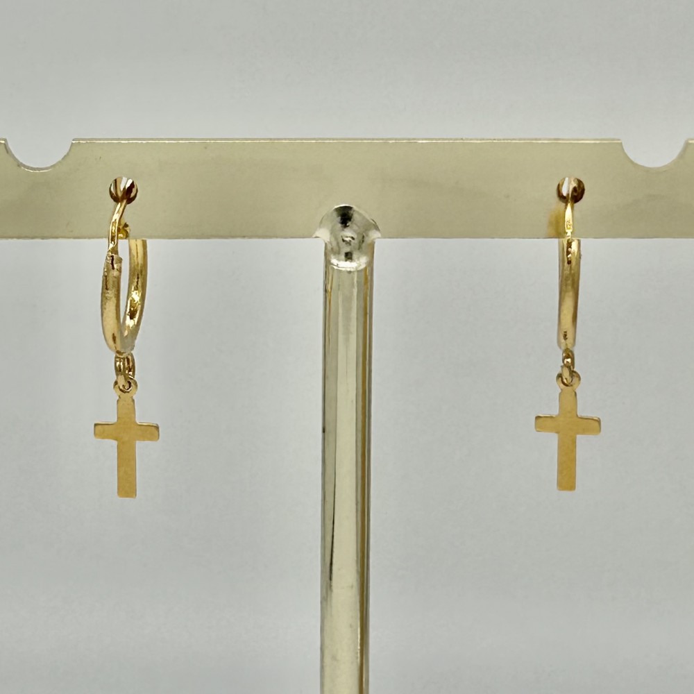 Boucles Croix Or