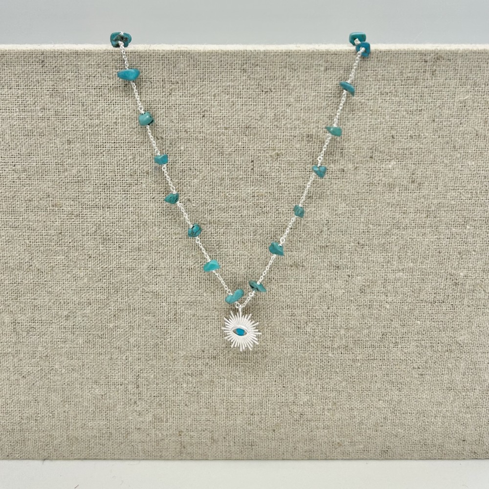 Collier Oeil Sun Bleu Arg