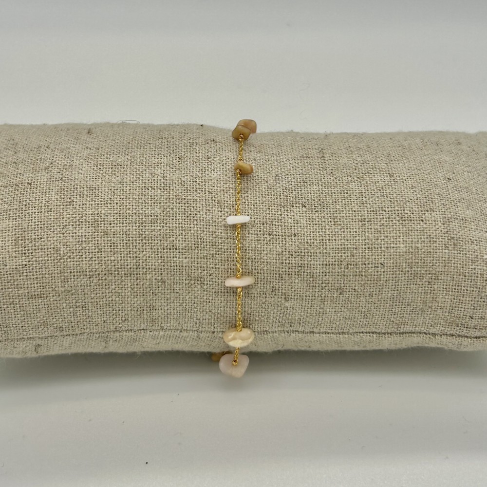 Bracelet Cheville Opale Rose