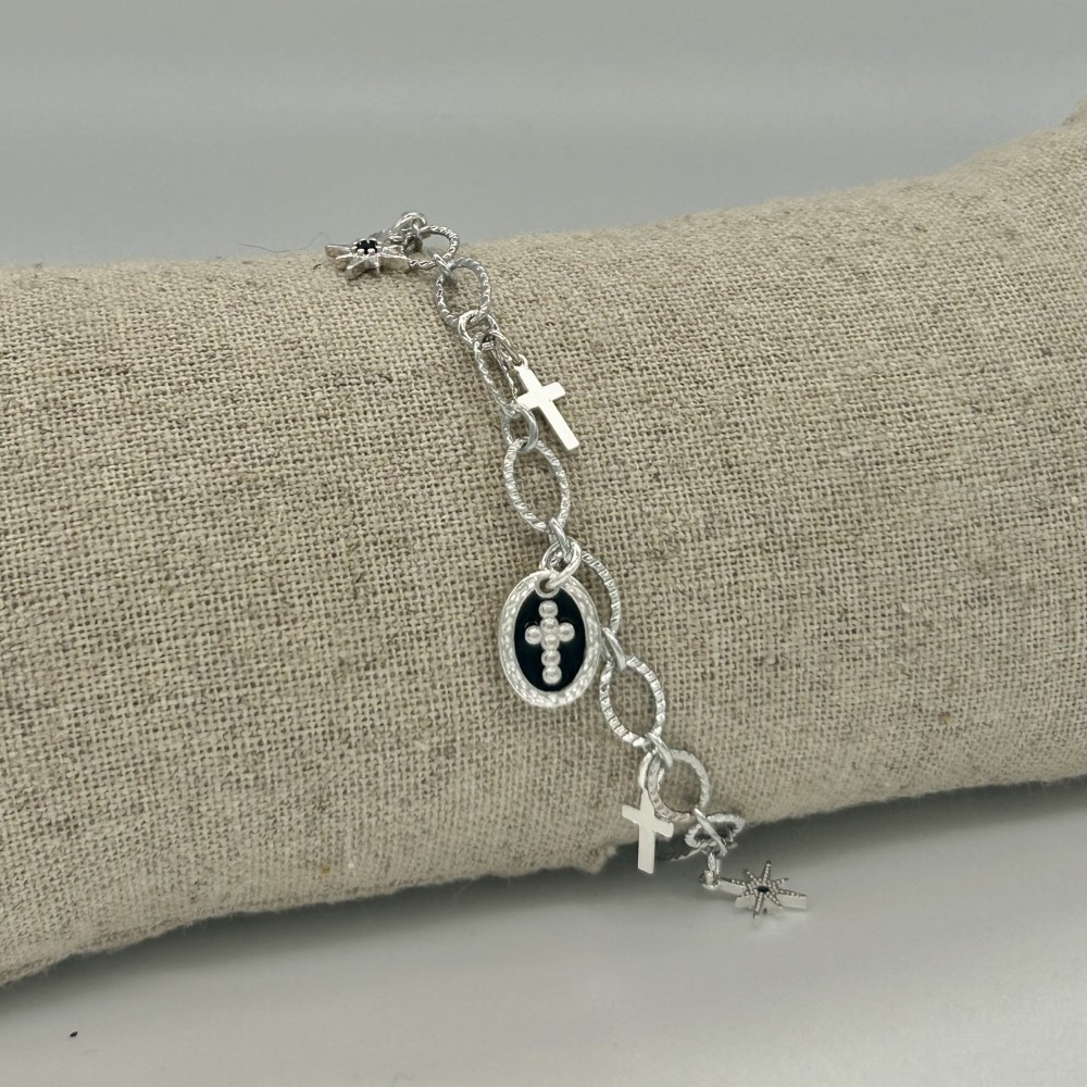 Bracelet Charms Croix Arg