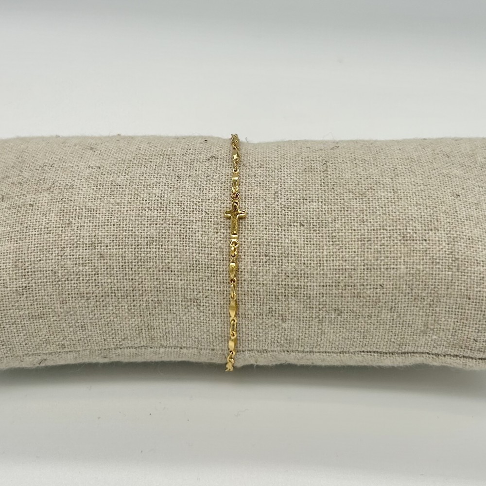 Bracelet Sautoir Croix Or