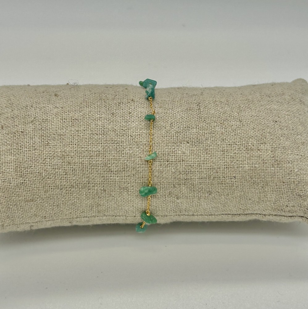 Bracelet Cheville Turquoise Or