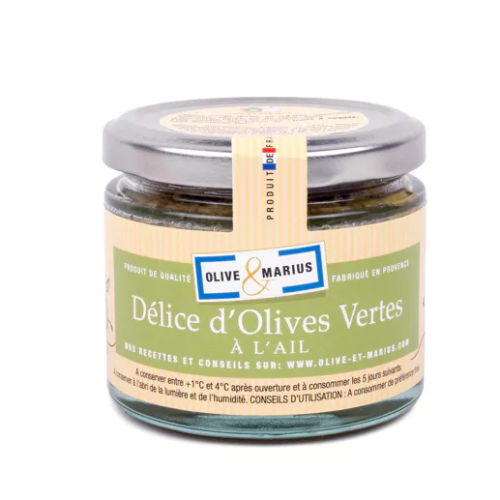 Délice olives vertes ail 120GR