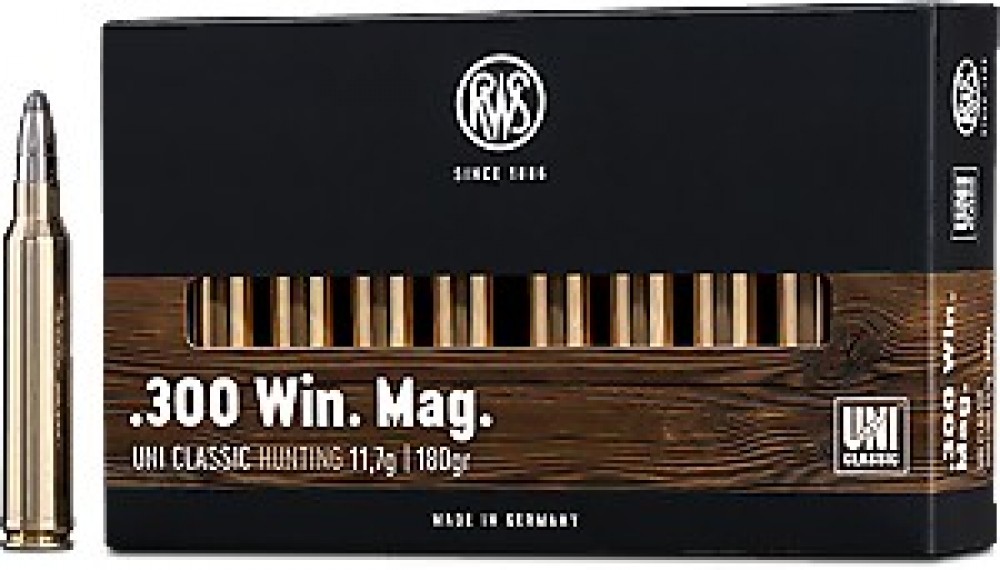 RWS, .300 Win Mag, Uni Classic, 180 gr, 11.7 g, 20 cartouches