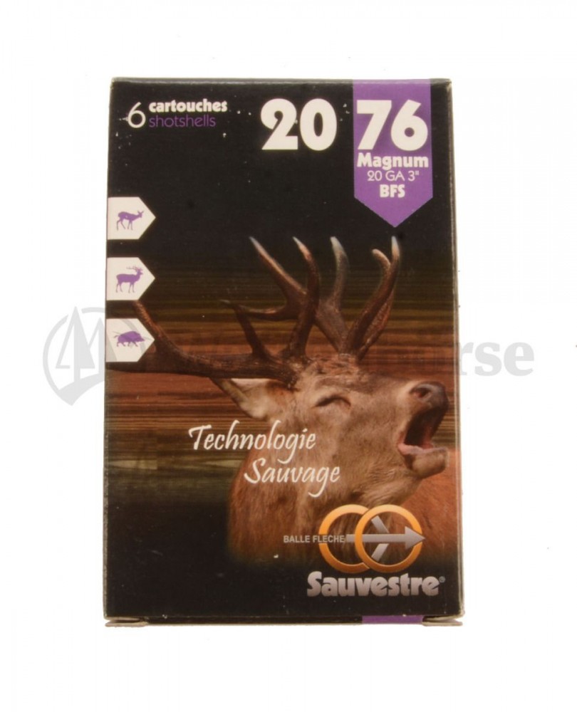 SAUVESTRE, 20/76, Balle flèche plomb, BFS, 6 cartouches