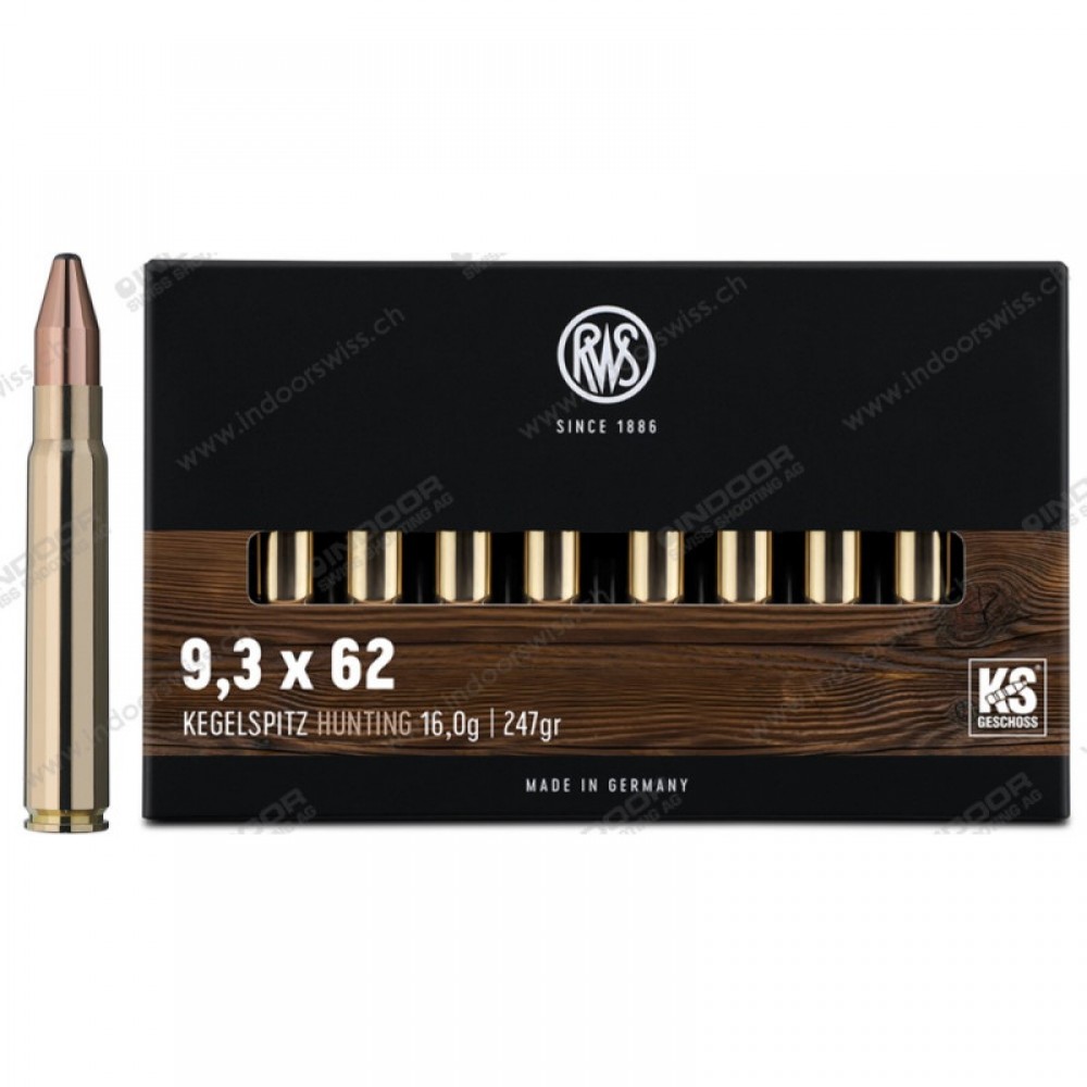 RWS, 9.3x62, 16.0g, 247gr, 20 cartouches