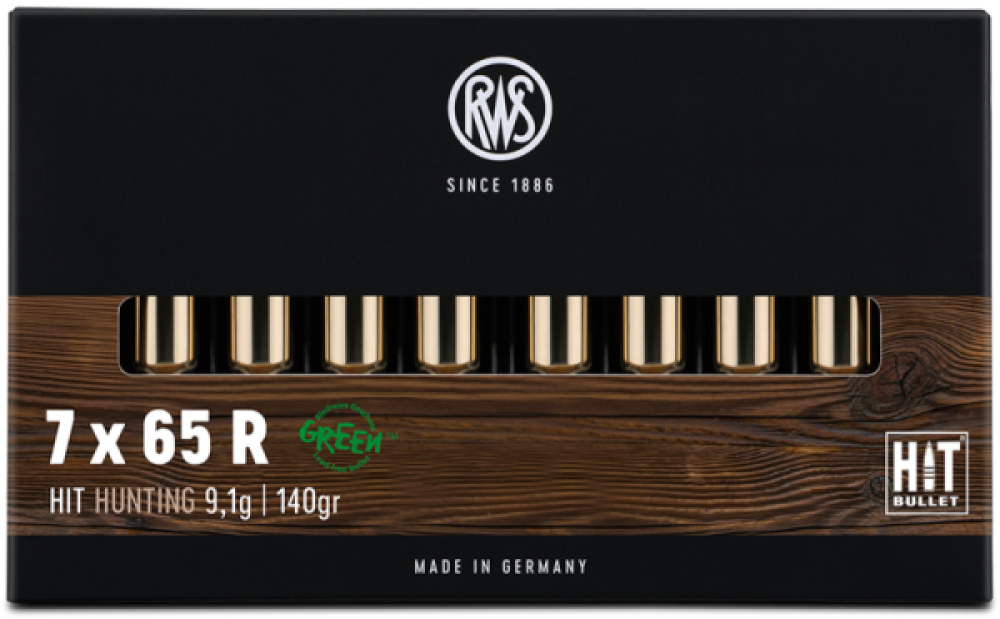 RWS, 7x65R Green, Hit, 140 gr, 9.1g, 20 cartouches