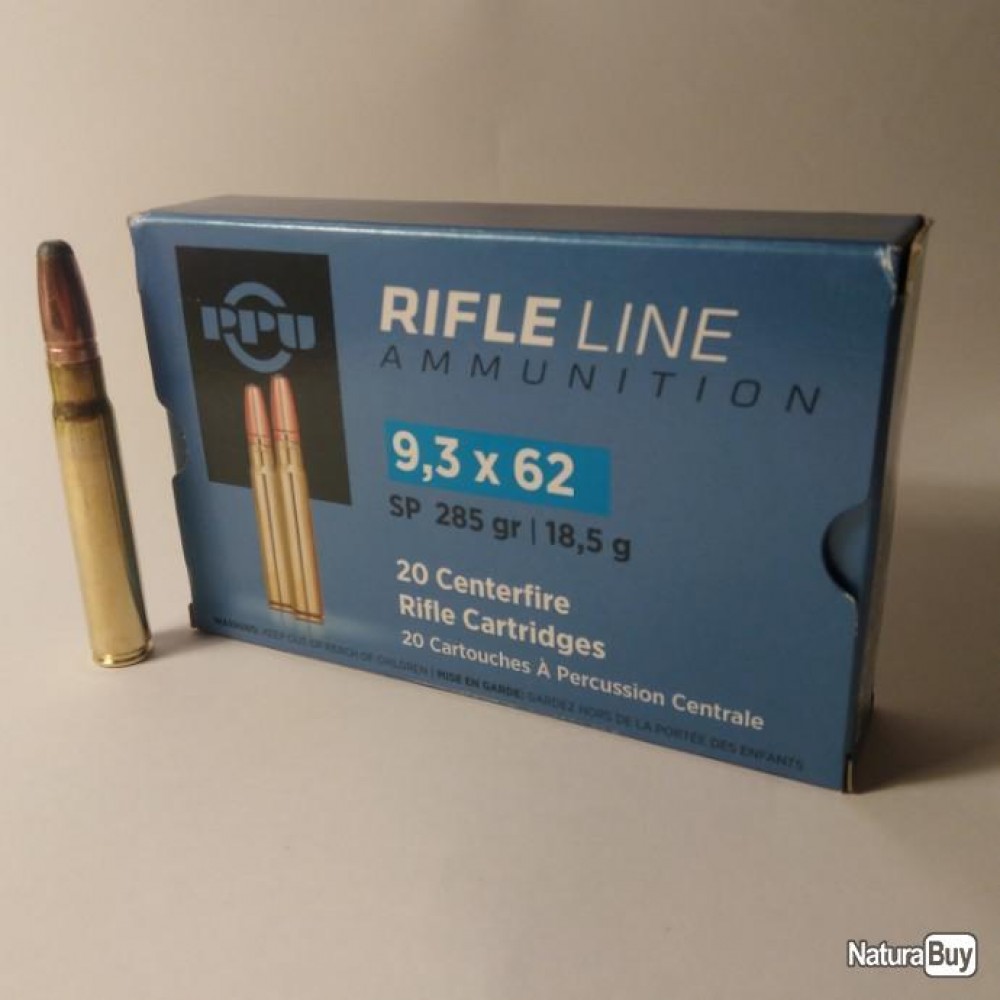 PPU PARTIZAN, 9,3x62, SP, 285 gr, 18.5 g, 20 cartouches