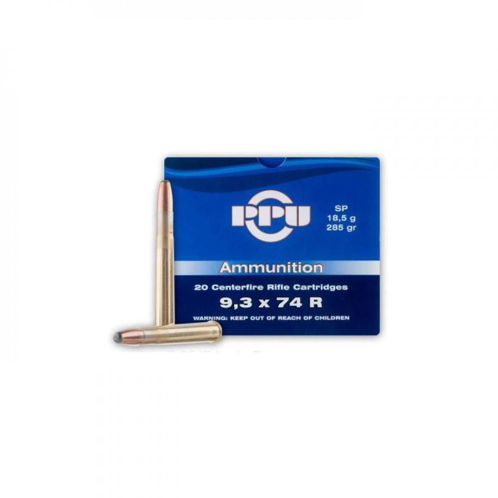 PPU PARTIZAN, 9,3x74 R, 285 gr, 18.5 g, 20 cartouches