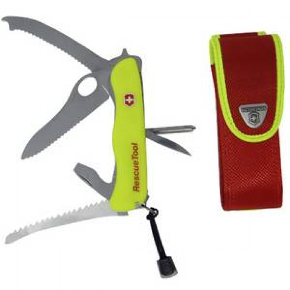 VICTORINOX, Rescue Tool MW, 111 mm, jaune fluo avec étui nylon