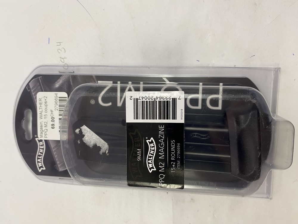 Magasin, WALTHER, PPQ M2, 15 coups+2