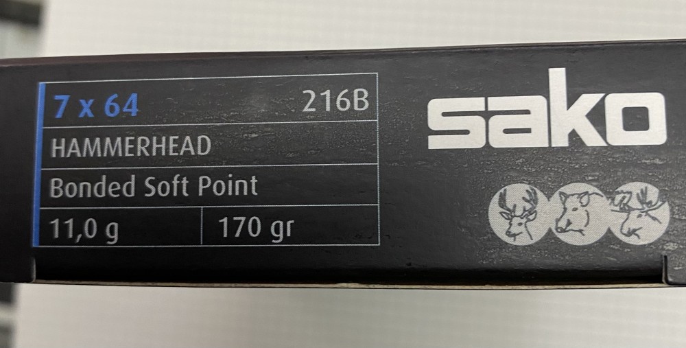 SAKO, 7x64,Hammerhard, 11 g / 170 gr, 20 cartouches