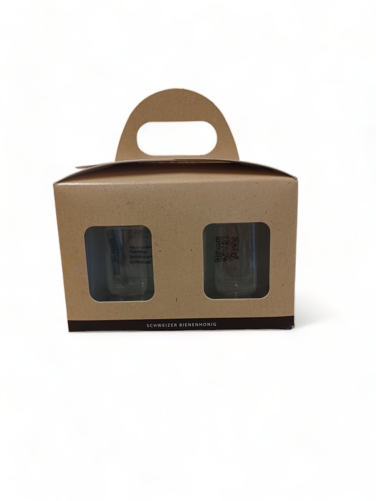 Emballage cadeau «nature/noir» 2x250gr