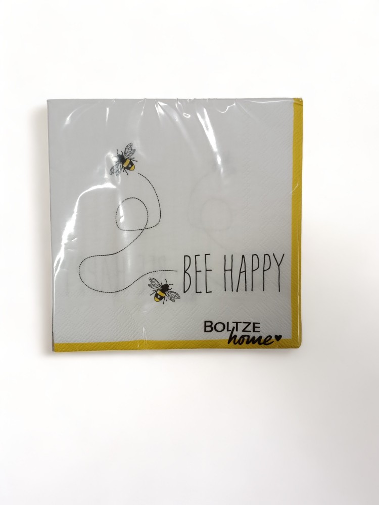 Serviette Bee Happy Deux Abeilles en vol