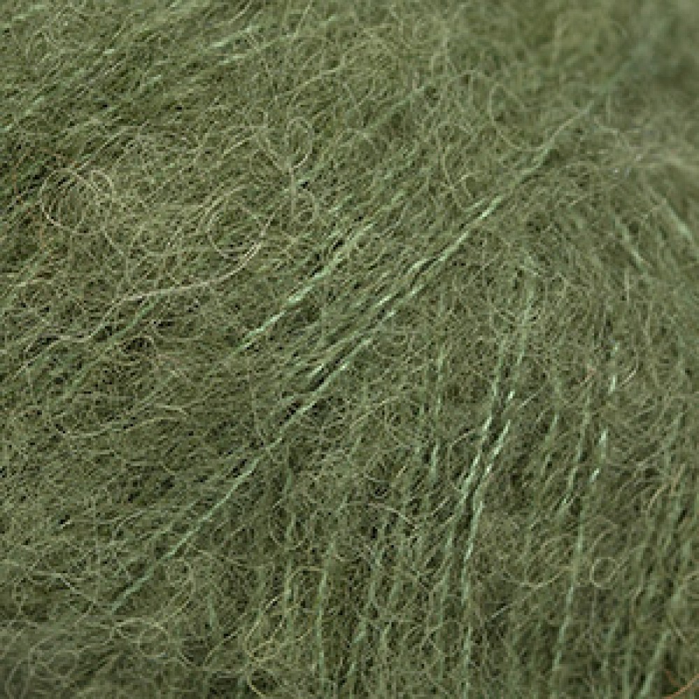 32 Vert mousse Brushed Alpaca Silk