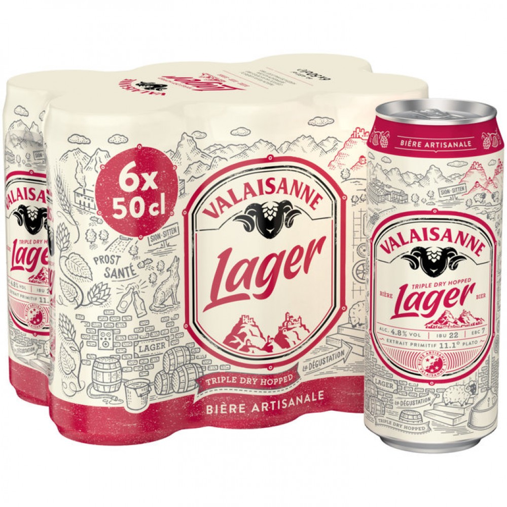 Valaisanne Lager Can 6x50 cl