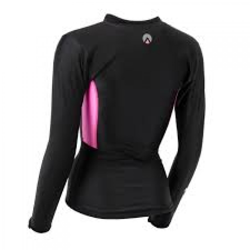 Sharkskin Souris manches longues Femme avec Zip frontal