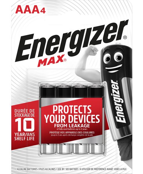 Energizer pile R3 AAA 4 pc petite ronde télécommande